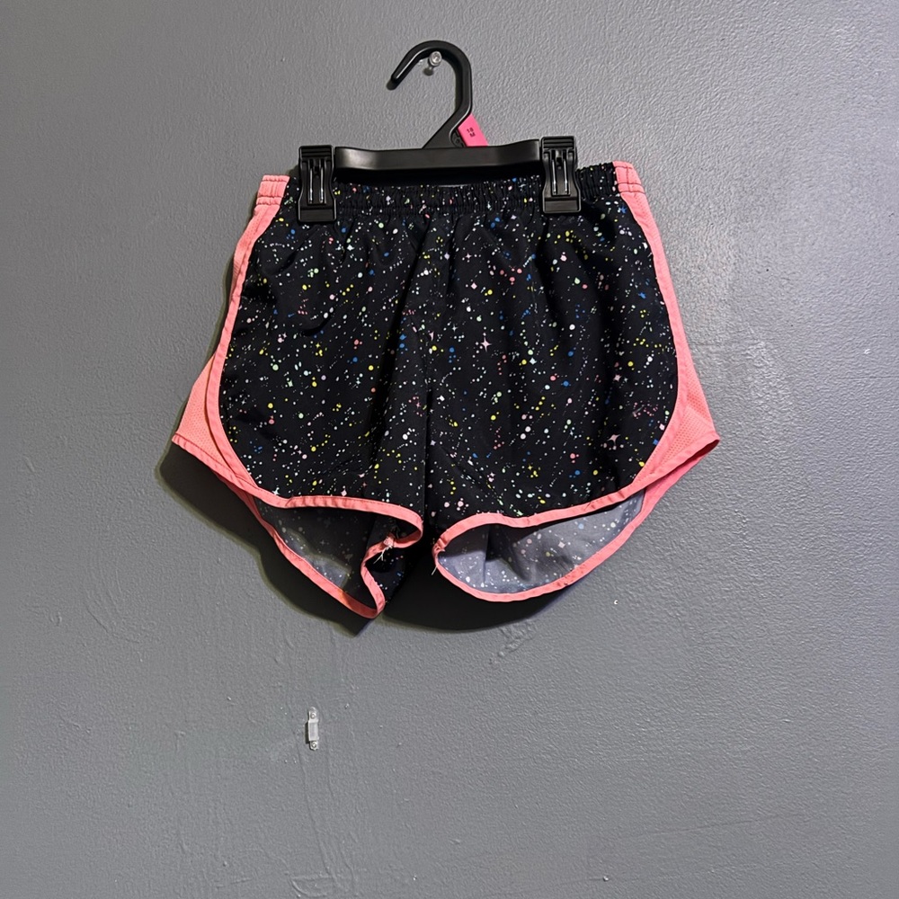 Nike galaxy patterned dri-fit athletic running shorts size girls medium